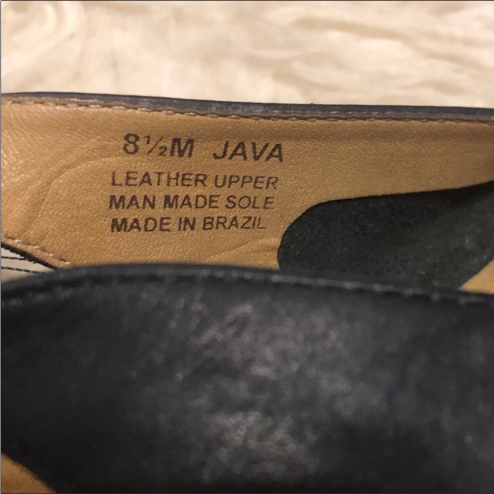 Nicole Java Leather Wedge Sandals - image 5